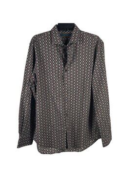 Perry Ellis Men Long Sleeve Button Down Shirt size L